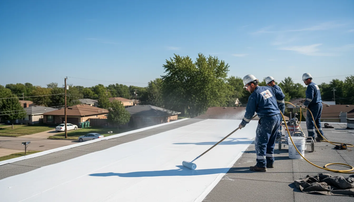 Commercial roof coating in Iowa City, IA near me